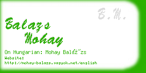 balazs mohay business card